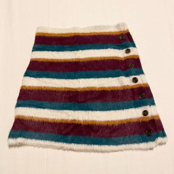 Free People Fig Jam Combo Ciara Fuzzy Mini Skirt Size Small - Picture 6 of 16